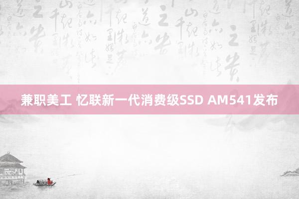 兼职美工 忆联新一代消费级SSD AM541发布